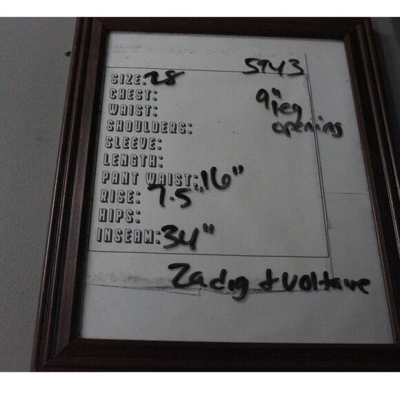 Zadig & Voltaire Denim LOVE+ ROCK size 28 Low Rise Boot Cut Light Wash - Picture 7 of 7